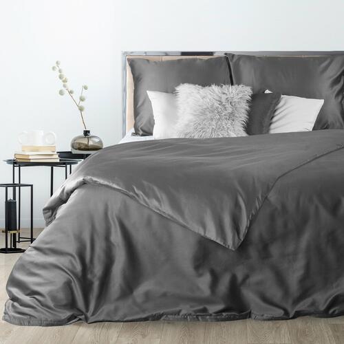 Jednofarebné oceľové obliečky na posteľ zo saténovej bavlny - Nova 3, prikrývka 140 x 200 cm + vankúš 70 x 90 cm, ZA-400065